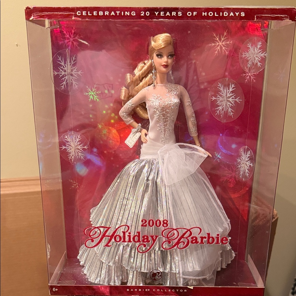 Barbie Holiday Doll in Silver and White Gown